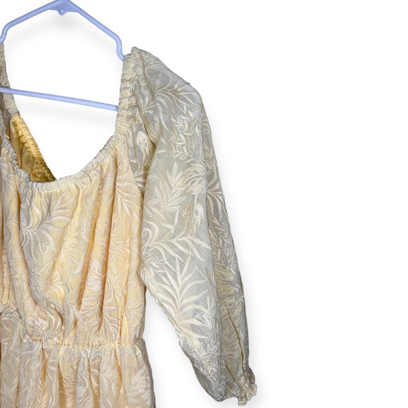 NWT Tularosa Ida Romper Balloon Sleeve Ruffle Hem Playsuit in Lemon Drop Small - Picture 12 of 15